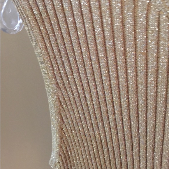 Joseph Abboud, Gold Metallic Sleeveless Sweater - Picture 4 of 9